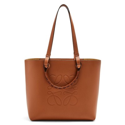 Loewe Anagram Medium Tote Bag In Brown Calfskin LS929002