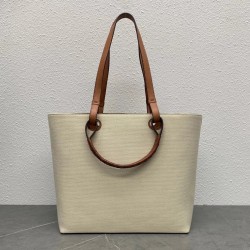 Loewe Anagram Medium Tote Bag In Jacquard and Calfskin LS929003