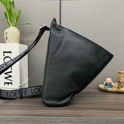 Loewe Anton Sling Bag in Black Calfskin and Jacquard LS929005