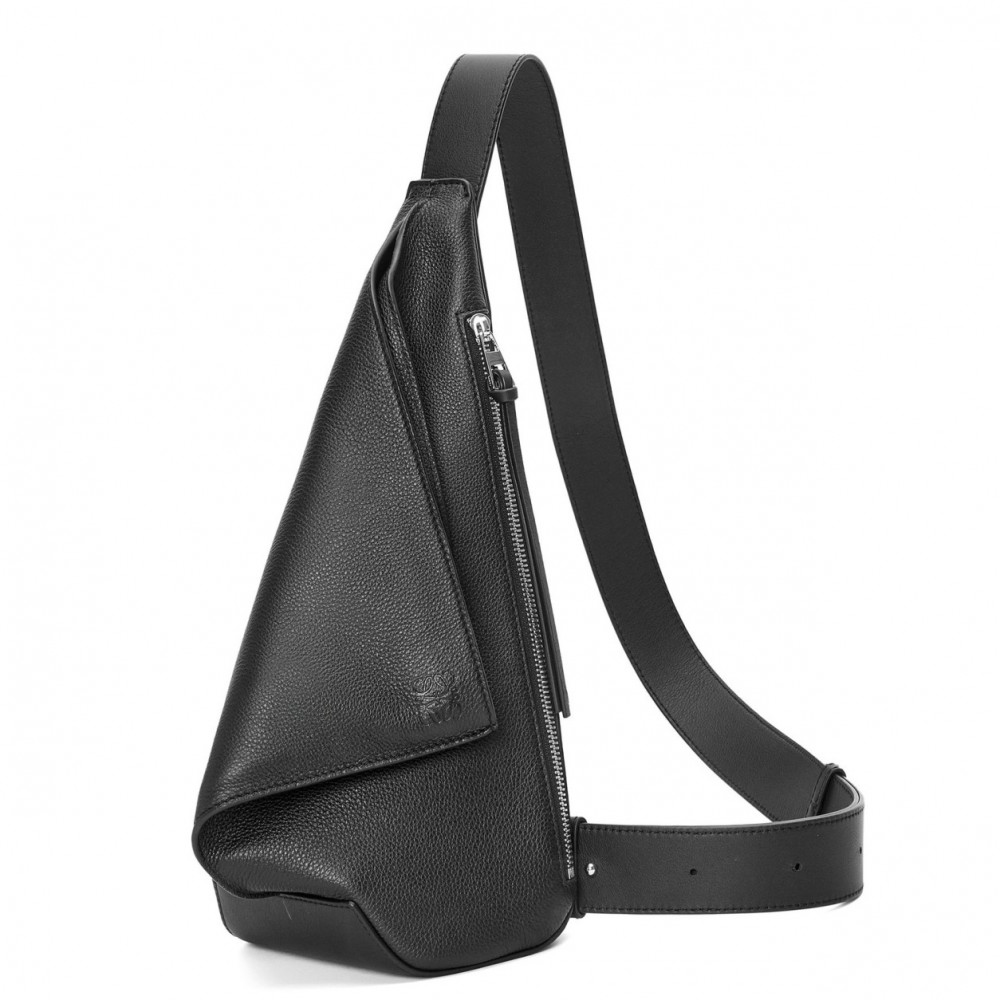 Loewe Anton Sling Bag in Black Grained Calfskin LS929006