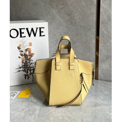 Loewe Compact Hammock Bag in Dark Butter Grained Calfskin LS929010