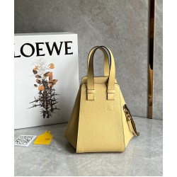 Loewe Compact Hammock Bag in Dark Butter Grained Calfskin LS929010