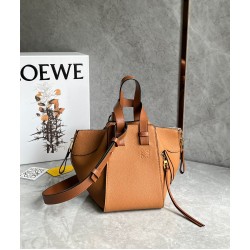 Loewe Compact Hammock Bag in Light Caramel Grained Calfskin LS929012