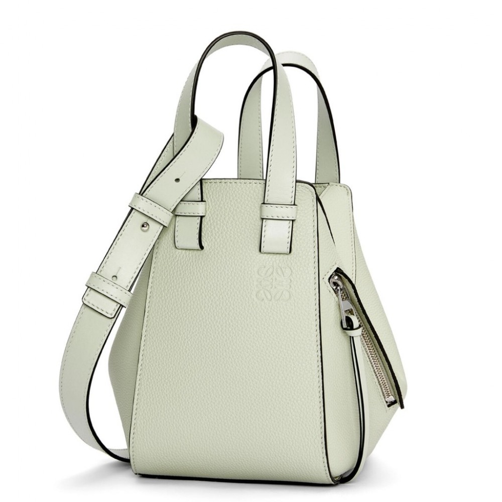 Loewe Compact Hammock Bag in Light Celadon Grained Calfskin LS929013