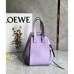 Loewe Compact Hammock Bag in Light Mauve Grained Calfskin LS929014