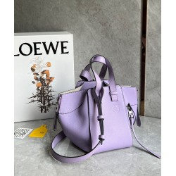 Loewe Compact Hammock Bag in Light Mauve Grained Calfskin LS929014