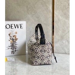 Loewe Cubi Hobo Bag in Ecru/Black Anagram Jacquard LS929020