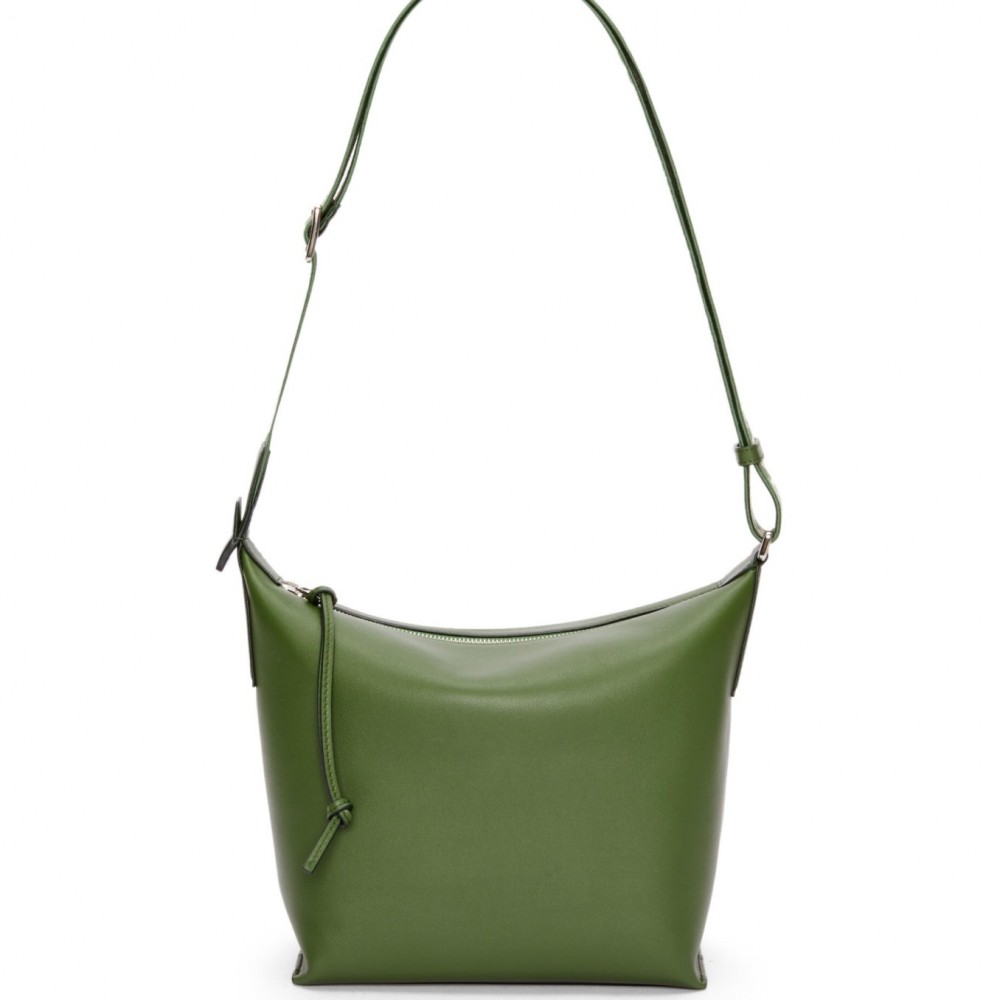 Loewe Cubi Small Bag in Green Calfskin and Jacquard LS929018