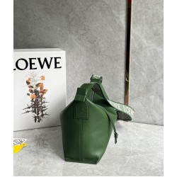 Loewe Cubi Small Bag in Green Calfskin and Jacquard LS929018