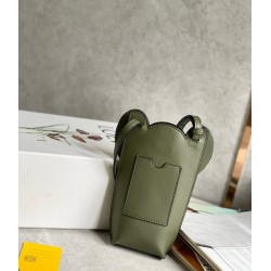 Loewe Elephant Pocket in Green Calfskin LS929025