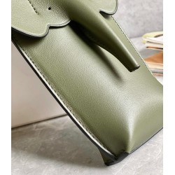 Loewe Elephant Pocket in Green Calfskin LS929025