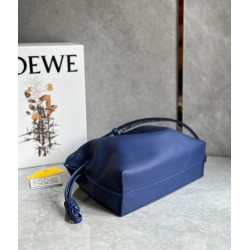 Loewe Flamenco Clutch Bag In Dark Purple Leather LS929032