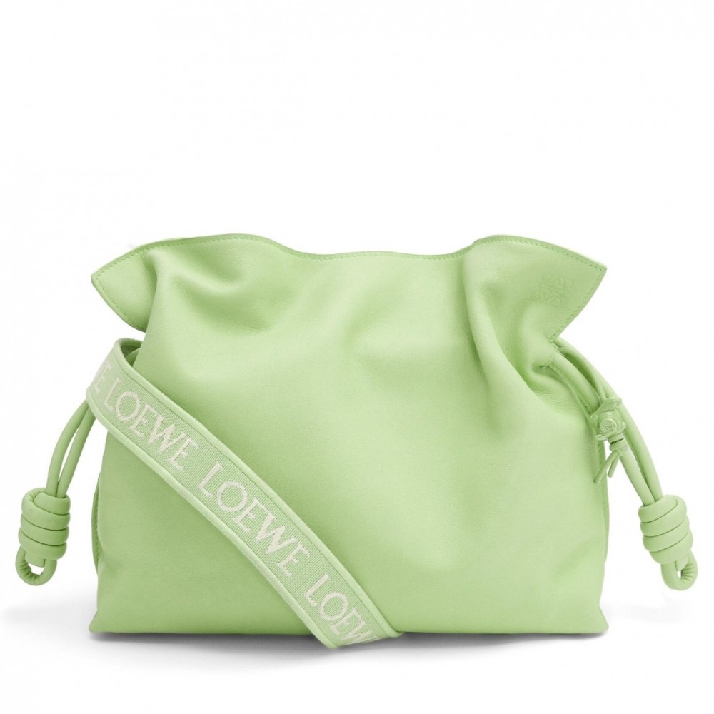 Loewe Flamenco Clutch Bag In Lime Green Leather LS929034