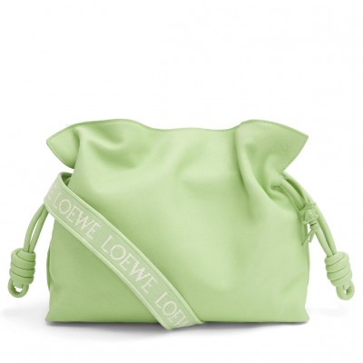 Loewe Flamenco Clutch Bag In Lime Green Leather LS929034