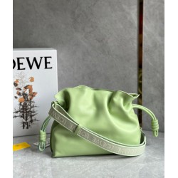 Loewe Flamenco Clutch Bag In Lime Green Leather LS929034