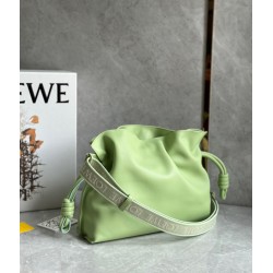 Loewe Flamenco Clutch Bag In Lime Green Leather LS929034