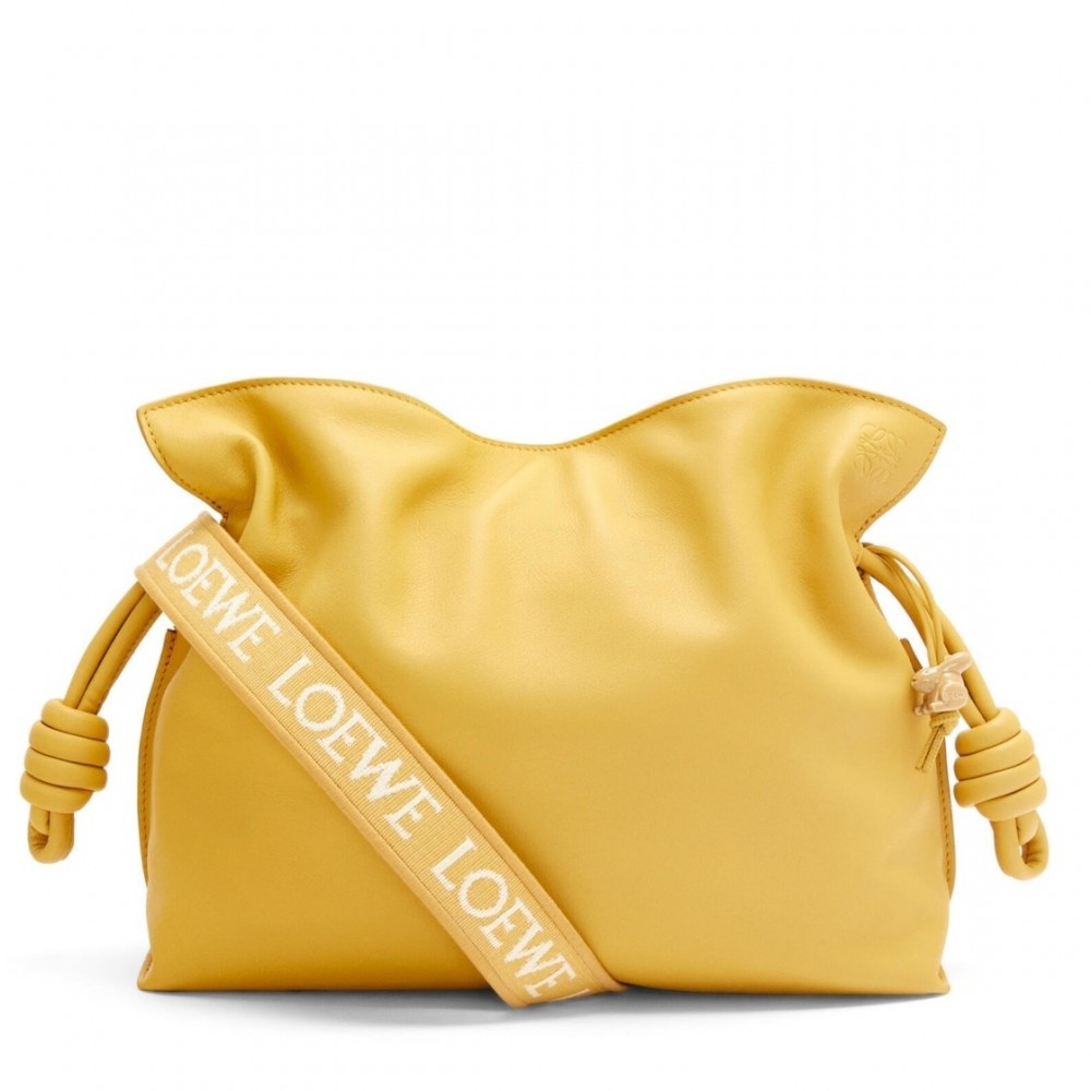 Loewe Flamenco Clutch Bag In Pale Yellow Leather LS929035