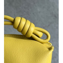 Loewe Flamenco Clutch Bag In Pale Yellow Leather LS929035