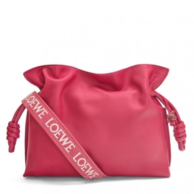 Loewe Flamenco Clutch Bag In Ruby Red Leather LS929036