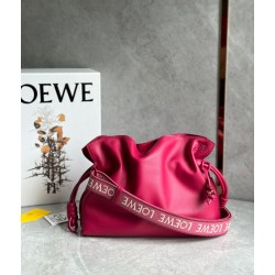 Loewe Flamenco Clutch Bag In Ruby Red Leather LS929036