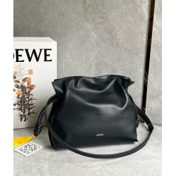 Loewe Flamenco Clutch Bag in Black Nappa Calfskin LS929028