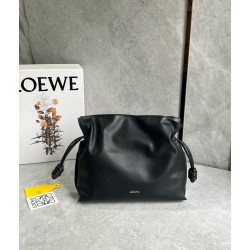 Loewe Flamenco Clutch Bag in Black Nappa Calfskin LS929028