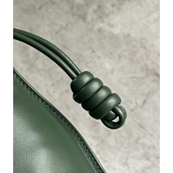 Loewe Flamenco Clutch Bag in Bottle Green Nappa Calfskin LS929029