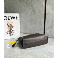 Loewe Flamenco Clutch Bag in Chocolate Nappa Calfskin LS929031