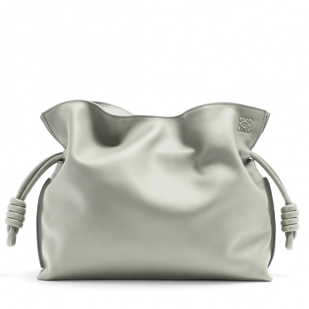 Loewe Flamenco Clutch In Ash Grey Nappa Leather LS929038