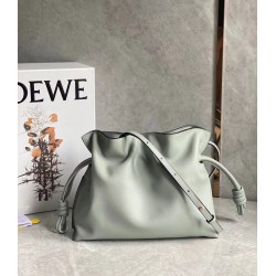 Loewe Flamenco Clutch In Ash Grey Nappa Leather LS929038