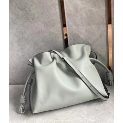 Loewe Flamenco Clutch In Ash Grey Nappa Leather LS929038