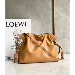 Loewe Flamenco Clutch In Brown Nappa Leather LS929041