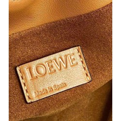 Loewe Flamenco Clutch In Brown Nappa Leather LS929041