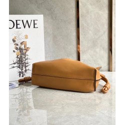 Loewe Flamenco Clutch In Brown Nappa Leather LS929041