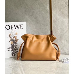 Loewe Flamenco Clutch In Brown Nappa Leather LS929041