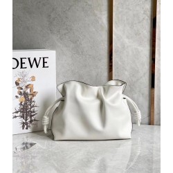 Loewe Flamenco Clutch In White Nappa Leather LS929043