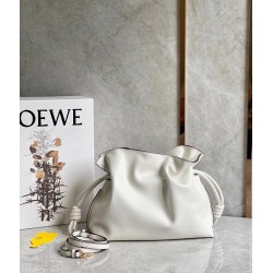 Loewe Flamenco Clutch In White Nappa Leather LS929043