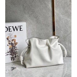 Loewe Flamenco Clutch In White Nappa Leather LS929043