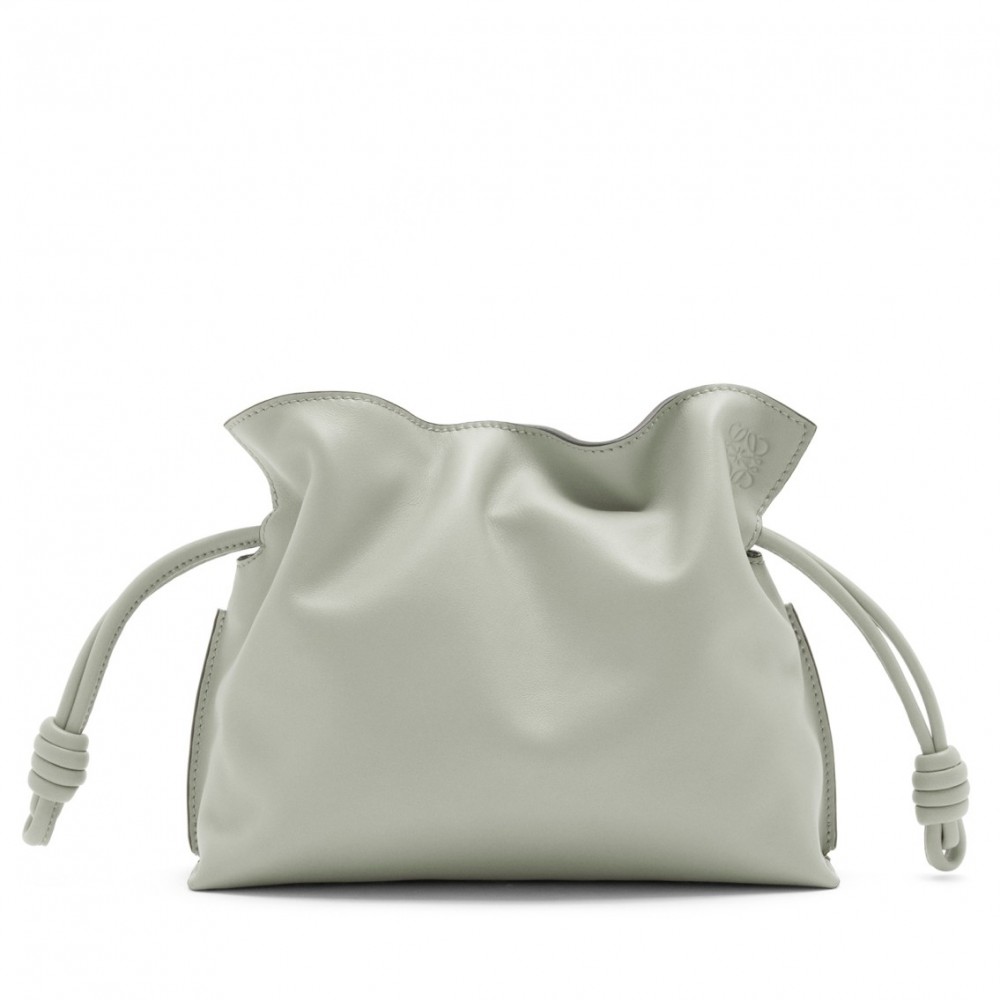 Loewe Flamenco Mini Clutch In Ash Grey Nappa Leather LS929044