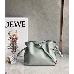 Loewe Flamenco Mini Clutch In Ash Grey Nappa Leather LS929044