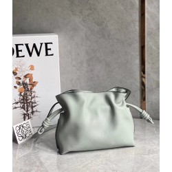 Loewe Flamenco Mini Clutch In Ash Grey Nappa Leather LS929044