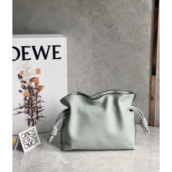 Loewe Flamenco Mini Clutch In Ash Grey Nappa Leather LS929044