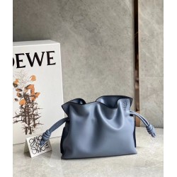 Loewe Flamenco Mini Clutch In Atlantic Blue Nappa Leather LS929045