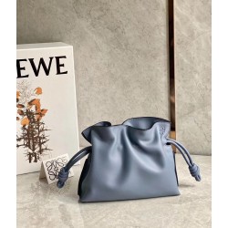 Loewe Flamenco Mini Clutch In Atlantic Blue Nappa Leather LS929045