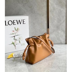 Loewe Flamenco Mini Clutch In Brown Nappa Leather LS929047