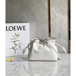 Loewe Flamenco Mini Clutch In White Nappa Leather LS929049