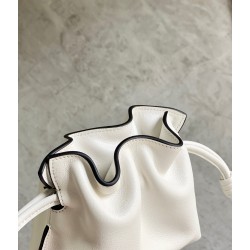 Loewe Flamenco Nano Clutch In White Nappa Leather LS929052