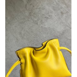 Loewe Flamenco Nano Clutch In Yellow Nappa Leather LS929053