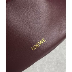 Loewe Flamenco Purse Bucket Bag in Burgundy Nappa Lambskin LS929060