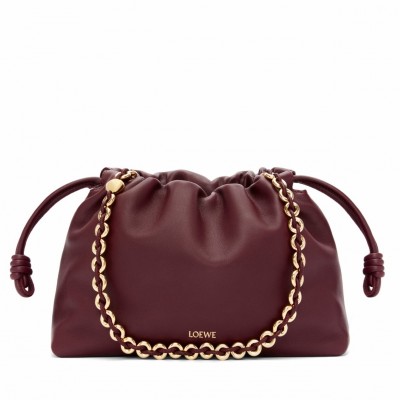 Loewe Flamenco Purse in Burgundy Nappa Lambskin LS929061